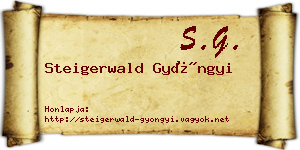 Steigerwald Gyöngyi névjegykártya
