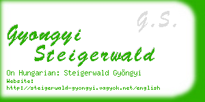 gyongyi steigerwald business card