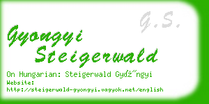 gyongyi steigerwald business card